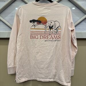 Ivory Ella Women’s Pink Big Dreams Long Sleeve Graphic Shirt Small